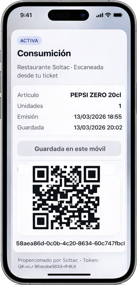 Pantalla consumición